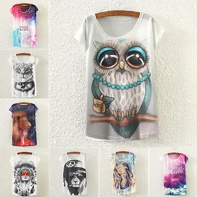 Летняя женская футболка винтажная с принтом свободная повседневная вырезом