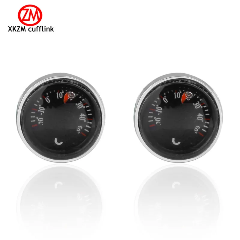 Luxury Men car Thermometer Cufflinks High Quality Brand Groom Wedding For Mens Shirt Cuff Links Gemelos Para Camisas | Украшения и