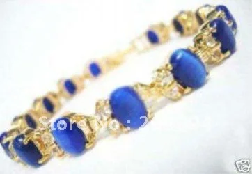 Wholesale new arrive Beautiful inlay blue opal bless chain bracelet fashion jewelry | Украшения и аксессуары
