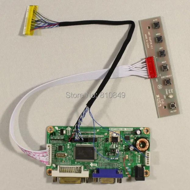 Плата контроллера ЖК дисплея DVI + VGA работает для панели 12 1 дюйма HSD121PHW1 1366*768|board