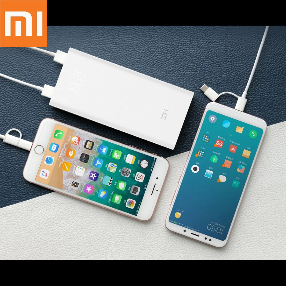 Оригинальный внешний аккумулятор Xiaomi ZMI 20000 мАч портативный для зарядки цифровой