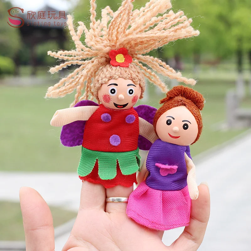 4pcs/lot Kids Funny Finger Puppets Toy Classic Children Figure Doll Mermaid Fairy Tale Story Telling Hand Puppet YH-17 | Игрушки и хобби