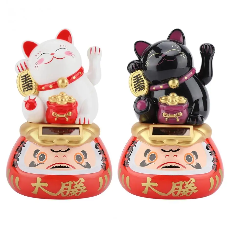 На солнечных батареях Maneki Neko восхитительный счастливый развевающийся манящий удача Кот Добро пожаловать кошка ремесло художественное украшение
