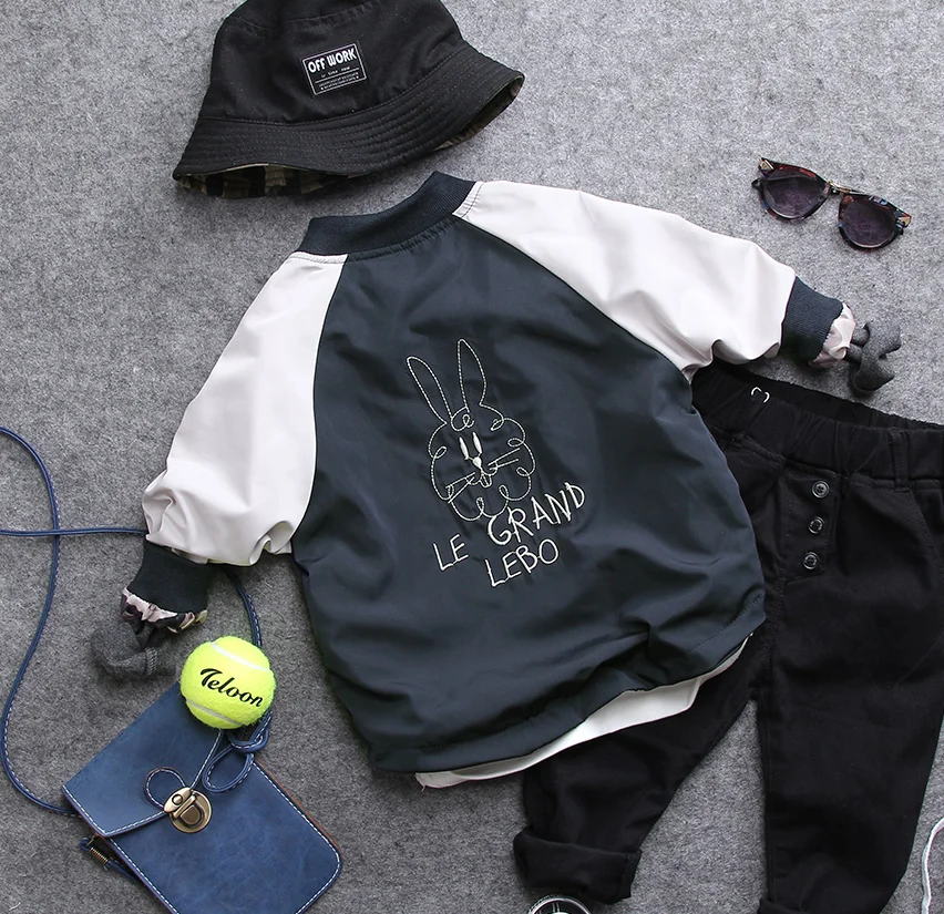 Бейсбольная куртка для мальчиков с вышивкой из мультфильма весна-осень 2017 | Мать