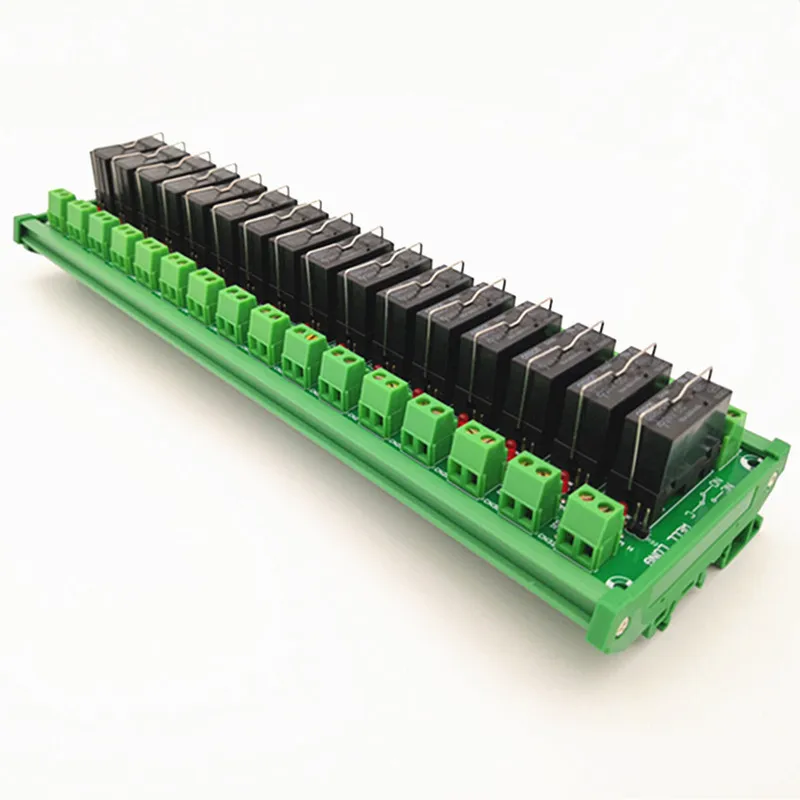 DIN рейку 16 каналов SPDT 16A релейный интерфейс модуль, OMRON G5RL-1-E 5VDC реле