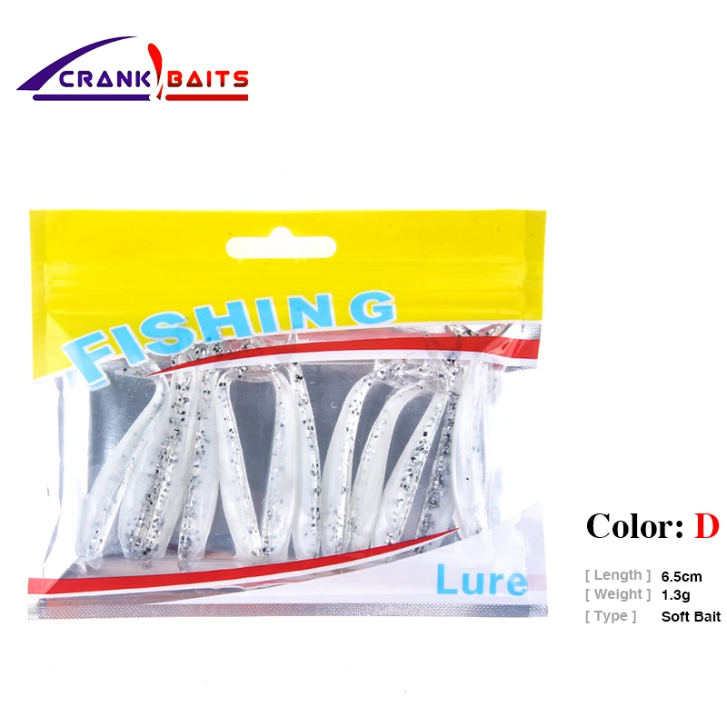 CRANK BAITS 12PCS 1.3g 6.5cm Lures Fishing Artificial soft Baits Cannibal Fish Soft Shads YB186 | Спорт и развлечения