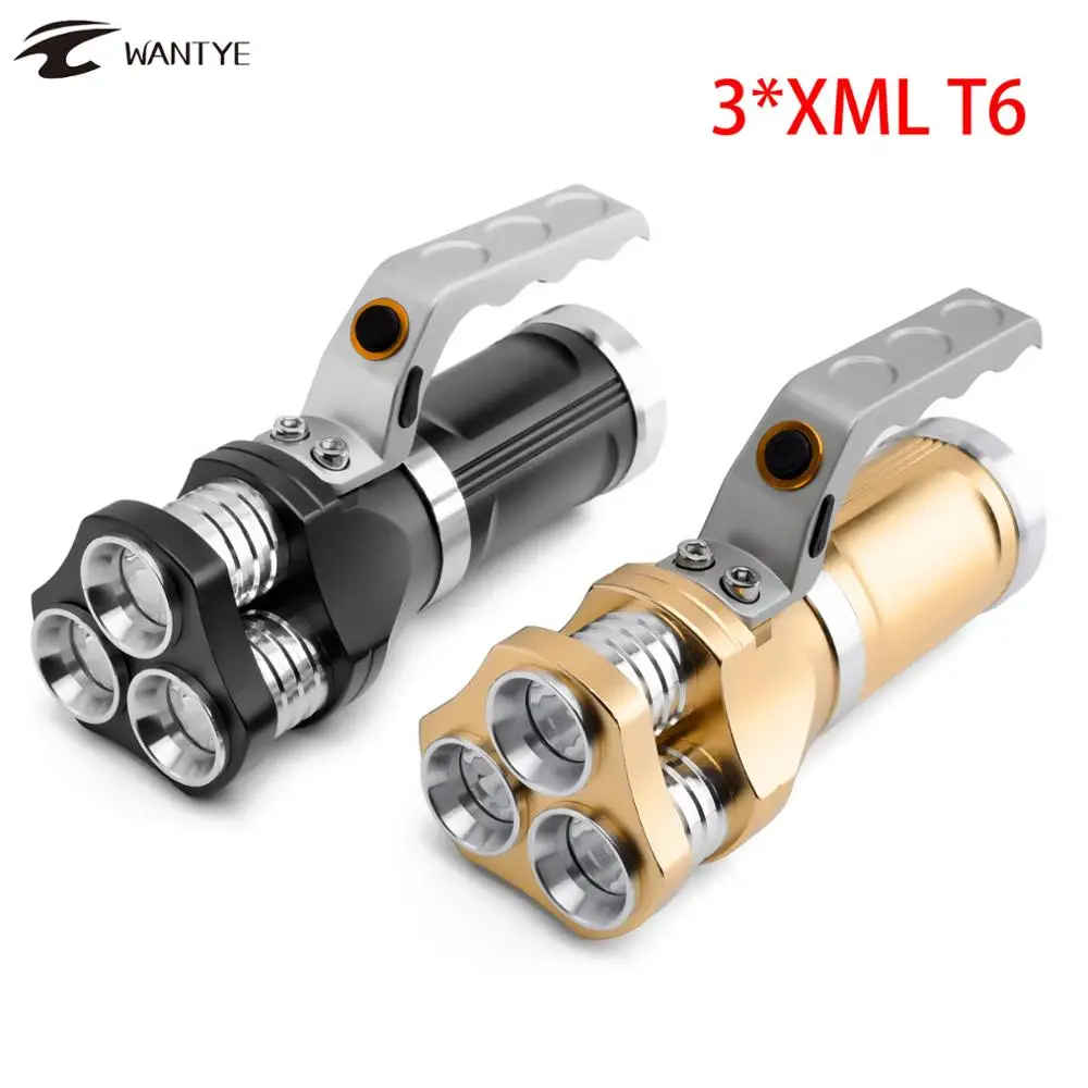 Мощный 10000lm 3 * XML T6 светодио дный 18650 фонарик факел лампы 5 Режим Rechargerable