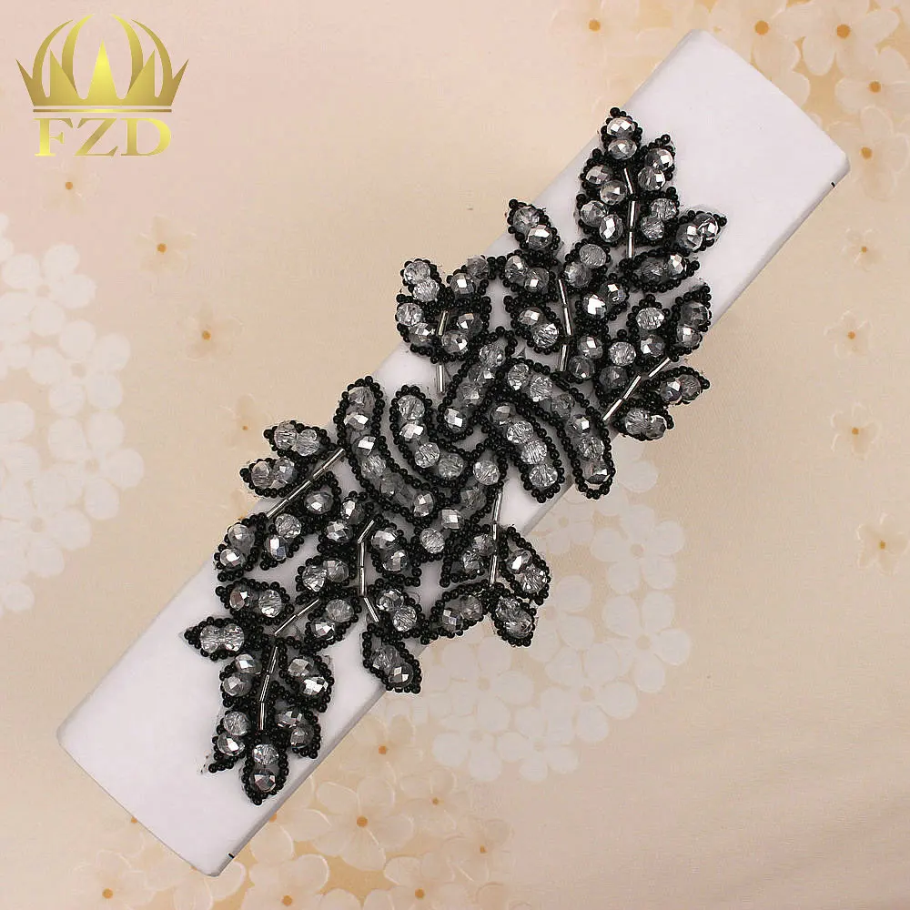 (30 шт.) черные и серебряные дождевые повязки на голову с хрустальным бантом или