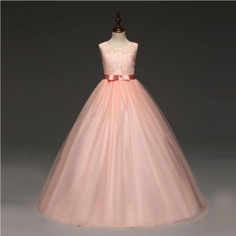 Formal Kid Costume 5-14 Years Princess Elegant Wedding Dress Kids Dresses for Girls Tulle Flower Girl Party Pageant Prom Gown | Детская