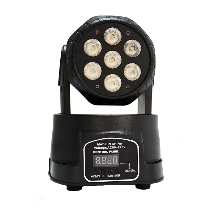 Лидер продаж подвижный головной свет 7x12 Вт сцсветильник RGBW 4 в 1 светодиодный