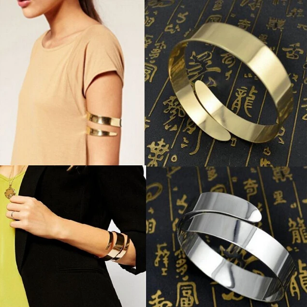 Женская мода Змеиная нарукавная повязка Swirl браслет модная манжета верхняя рука