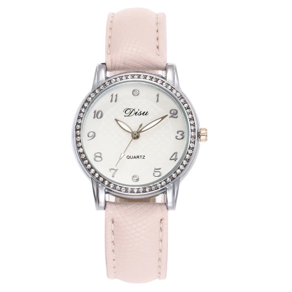 

Brand Quartz Leather Watch New pattern Exquisite Rhinestone High quality Ladies Watches Individuality creativity Clock dial