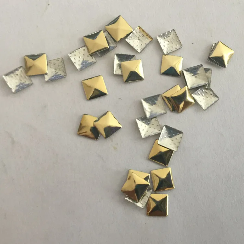 500 шт. шпильки горячей фиксации 10*10 мм золотые пирамиды железные рисунки горячая