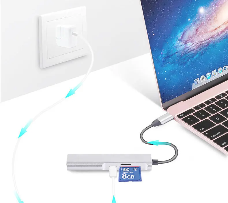 Homelyversal USB 3,0 Универсальная док-станция с двойным дисплеем Поддержка HDMI+ SD/TF usb портов подключение к телевизору с телефоном