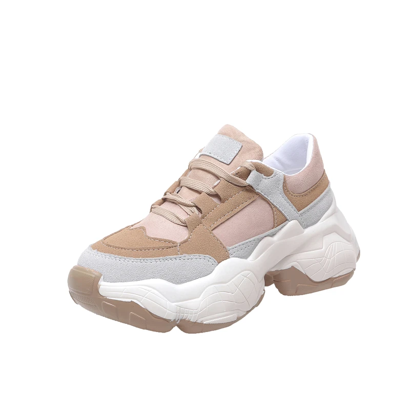 Женские кроссовки сезон весна Новинка женская обувь на плоской платформе модная