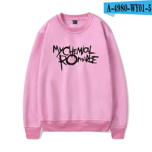 pink My Chemical Romance толстовки для мужчин женщин черный парад панк эмо рок Толстовка свитер осень зима спортивный костюм топы негабаритных одежда - Цвет: pink
