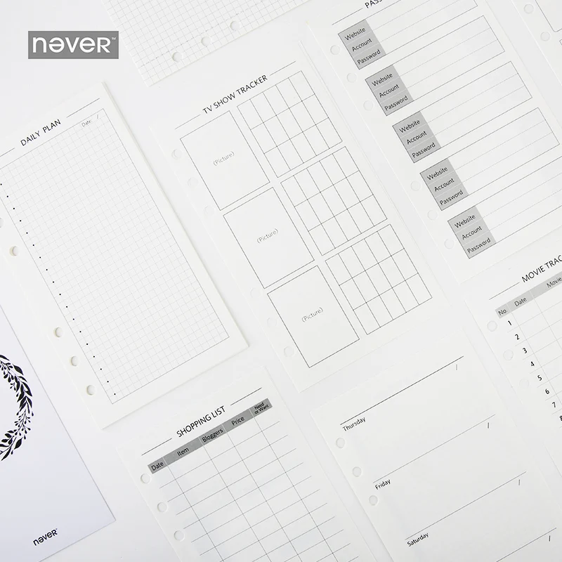 Nover Spiral блокнот наполнитель бумаги Дневник внутренний ядро для Dokibook спиральный планировщик A6 корейские канцелярские принадлежности для офиса и школы