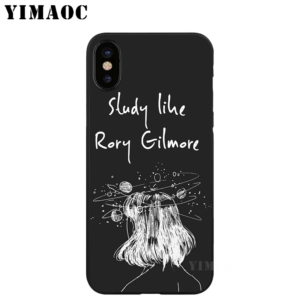 YIMAOC Gilmore girls Soft TPU Black Silicone Case for iPhone X or 10 8 7 6 6S Plus 5 5S SE Xr Xs Max |