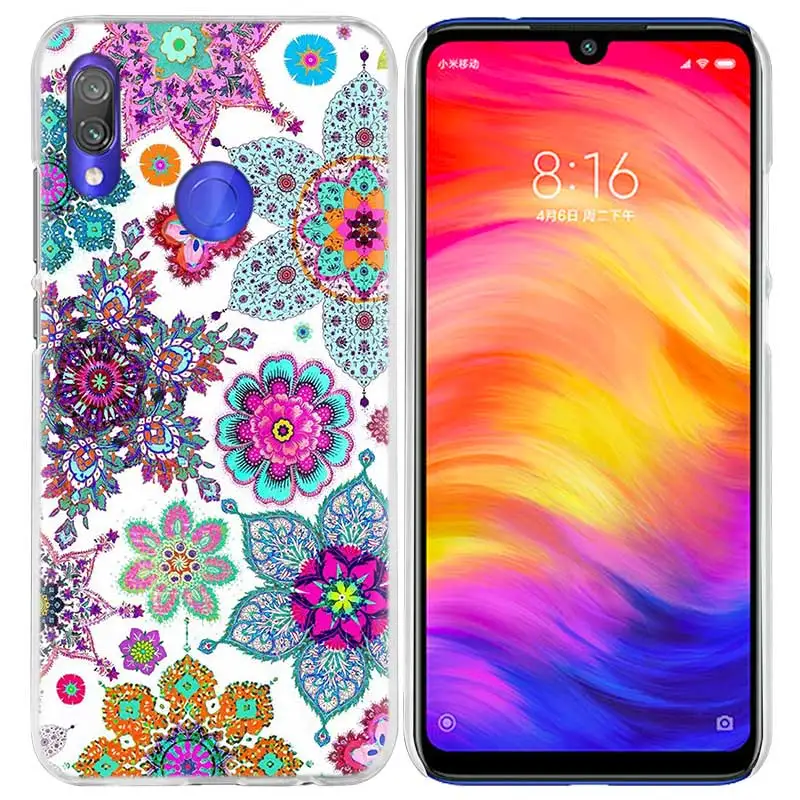 01 Жесткий чехол для телефона с мандалой цветком и решеткой для Xiao mi Red mi Go Note 7 6 6A Pro S2 5 5A 4X mi A1 A2 9 mi x 3 5G 8 lite Play F1 - Цвет: 01