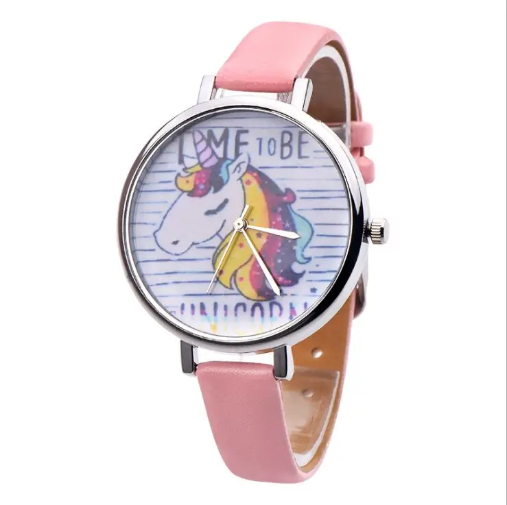 Часы с единорогом женские часы картонные радужные животные для детей девочек