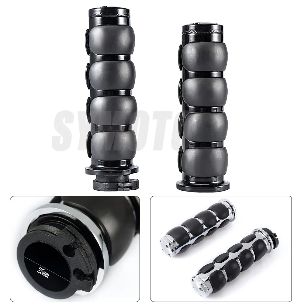 

Universal 1" 25mm Motorcycle Handlebar Hand Grips For Harley XL 883 1200 Suzuki Kawasaki Yamaha Honda Steed 400 600 SHADOW 750