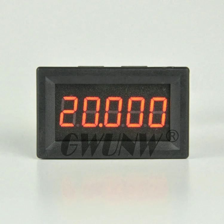 Красный GWUNW BY536V DC 0-50,000 в(50 в) тестер напряжения Цифровой вольтметр 5 бит высокая точность 0,36 дюйма - Цвет: Красный