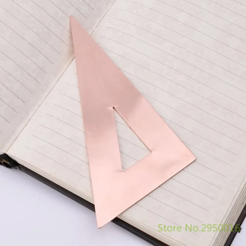 

Retro Copper Triangle Ruler Right Angle Design School Drawing Measurement Math Geometry Tool Stationery For Students C26