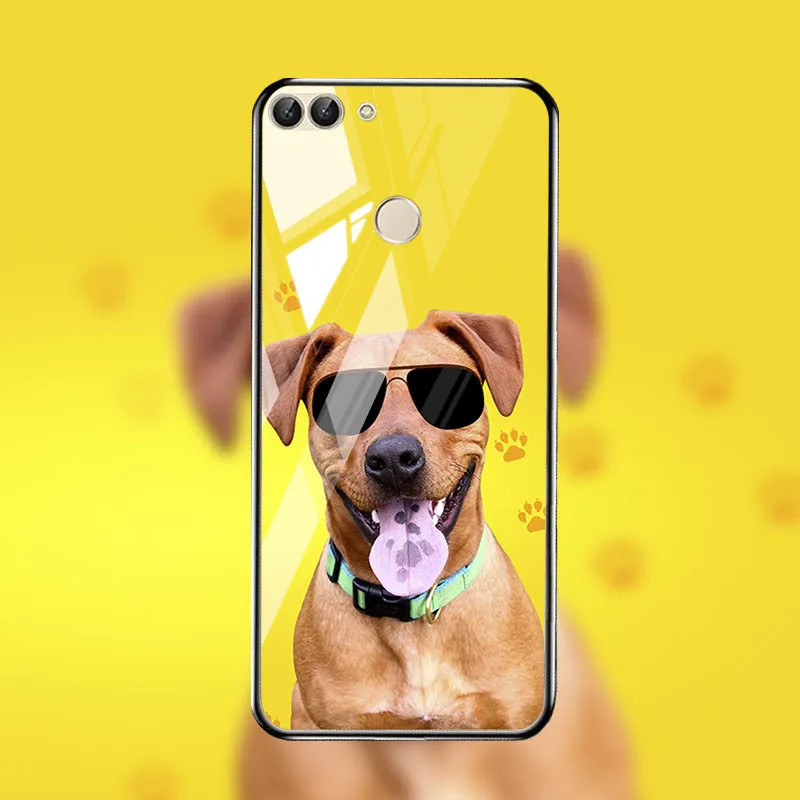 M019 Чехол из закаленного стекла для huawei P Smart чехол s Stars Space силиконовый защитный чехол на заднюю панель для huawei Honor 8x10 9 Lite чехол s - Цвет: M019