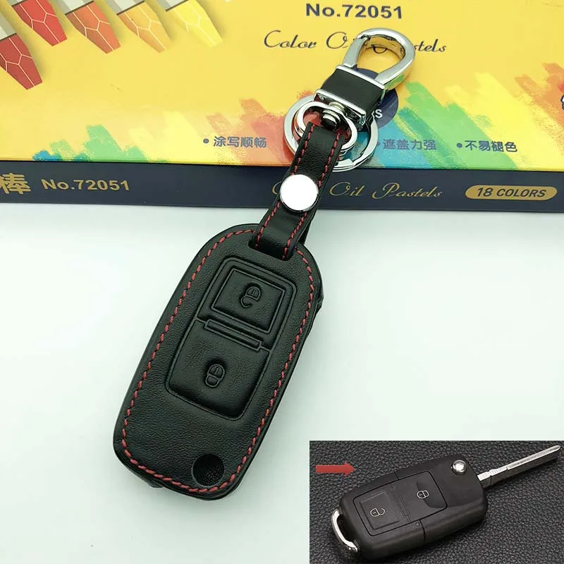 Чехол для автомобильного ключа vw touareg 2011 2014 2016 2017 чехол из натуральной кожи с
