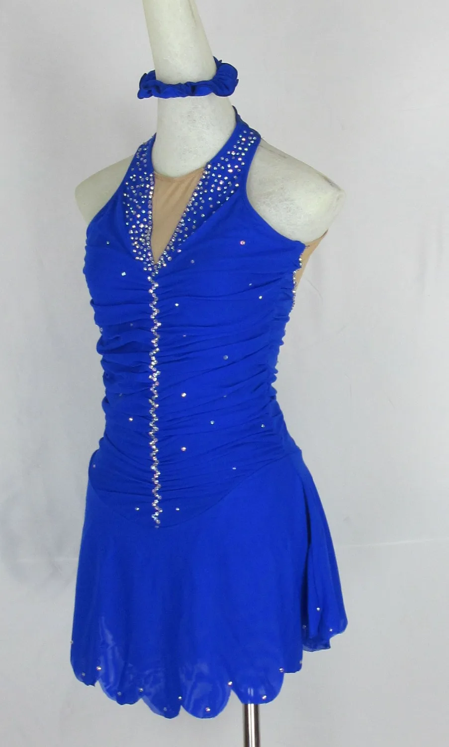 Free shippingSapphireblueCUSTOM MADE TO FIT FIGURE ICE SKATING/ DANCING/ BATON TWIRLING COSTUMESD63 | Тематическая одежда и