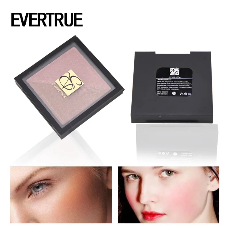 Evertrue лицом бренда Макияж Румяна 4 цвета различных Цвет порошок нажата основой