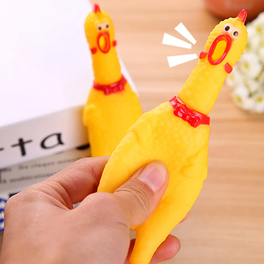Забавные кричащий цыпленок Pet звуковая игрушка для собаки интерактивные Shrilling