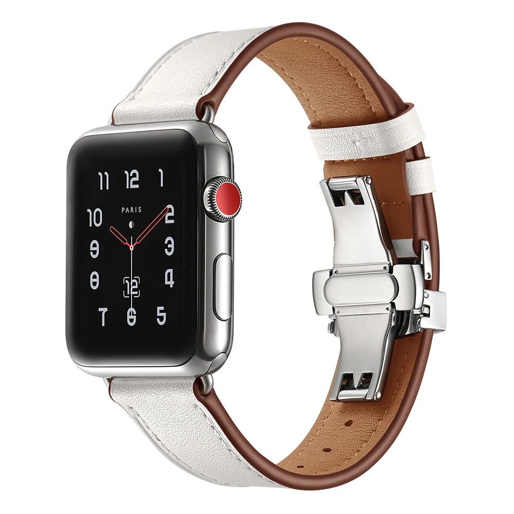 Кожаный ремешок для Apple Watch Band 44 мм 40 аксессуары наручных часов apple watch 42 38 Iwatch 5 4 3 6