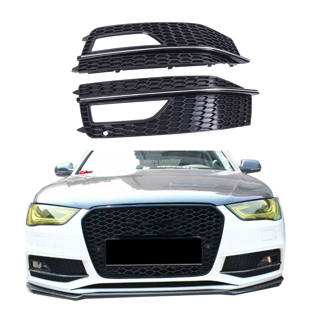 2x для Audi A4 B9 S Line S4 Sedan 2013 2014 2015 противотуманные фары на передний бампер решетка
