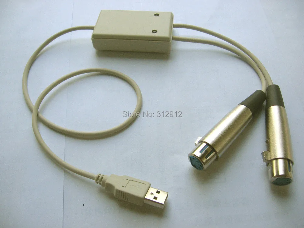 

USB DMX Interface(2 DMX Output Ports thru 5pin XLR connectors)can work with many popular dmx software