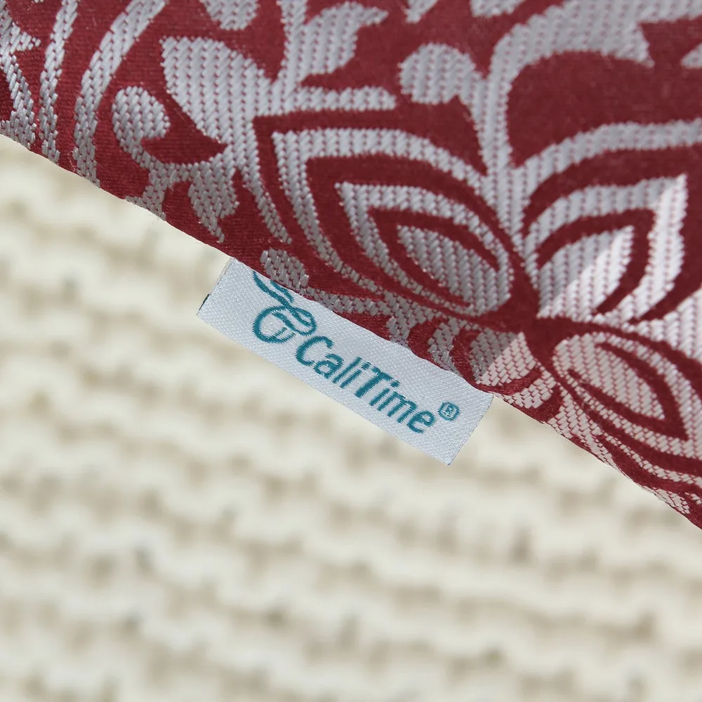 2 шт. CaliTime чехлы подушка оболочки Винтаж Инь и Ян в полоску Дамаск цветочные 18 &quotX