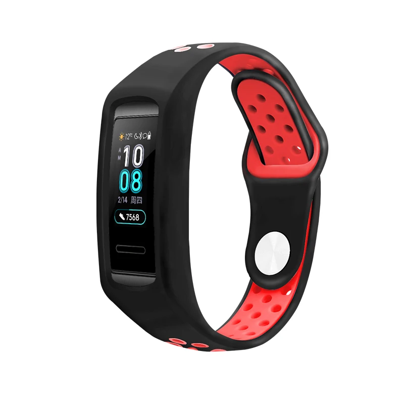 Силиконовый ремешок для huawei band 3/Redmi 3 pro двухцветный мягкий силиконовый Смарт Браслет сменный ремешок пористый вентиляции спортивный ремешок для часов - Цвет ремешка: 5