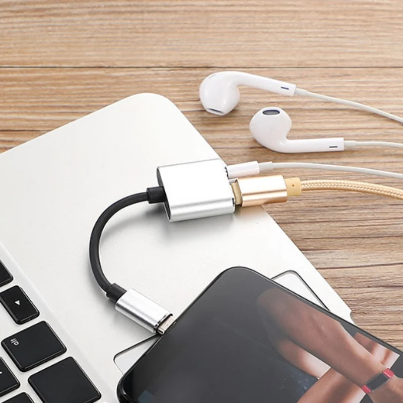 Адаптер с разъемом для наушников типа C на 3 5 мм 2 в 1 USB аудио кабель конвертер