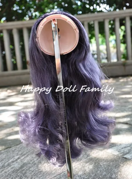 Кожа головы для куклы Blyth с фиолетовыми черными волосами подходит общей кожи на
