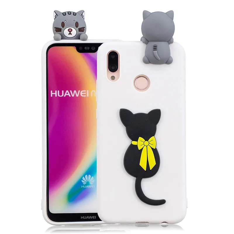 3D Мягкий Силиконовый ТПУ чехол для Huawei P30 Pro чехлы с милыми рисунками мультфильмов