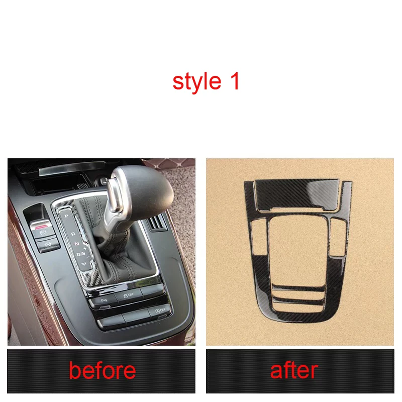 

For Audi A4L 2009-2016 Real Carbon Fiber Car Interior Gear Shift Knob Frame Cover Trim Moldings Car Styling Accessories