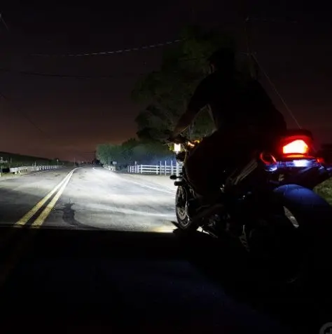 7 Inch LED Black/Chrome Round Adaptive Motorcycle Headlight with Hi/Lo Beam Projector Motor 7" Headlamp for Harley Moto |