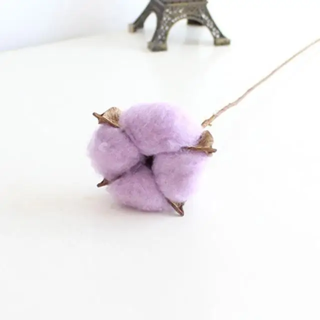 Домашний Свадебный декор одна ветка ручной работы сушеные хлопковые Цветочные