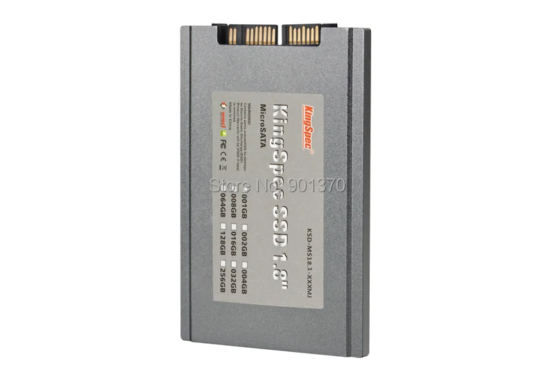L Kingspec CE FCC ROHS 1.8 Дюймов &quotМикро SATA SSD 8 ГБ 2-канальный Solid State Disk Для Портативного