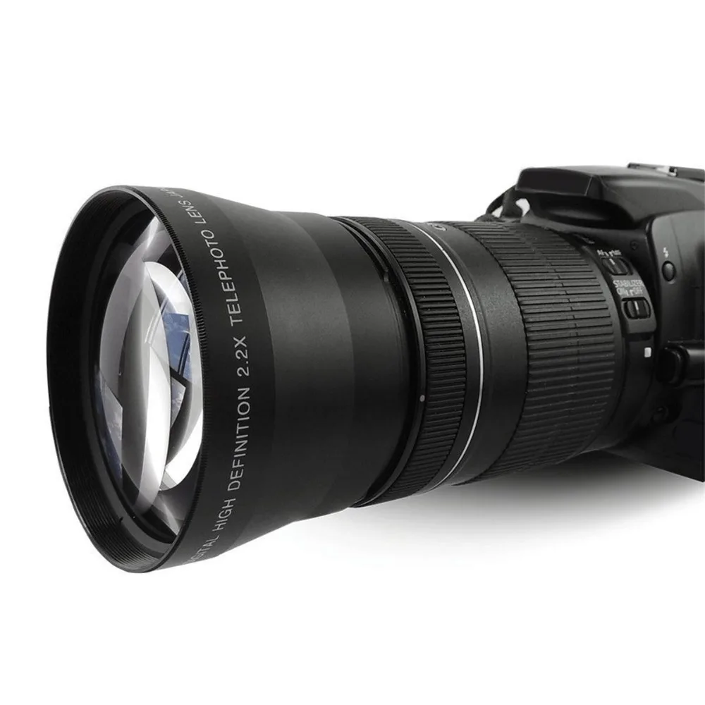 Lightdow 67mm 2.2x Telephoto Tele Lens for Canon EOS 550D 600D 650D 700D 60D 70D 18-135mm Lens  Nikon 18-105mm Lens