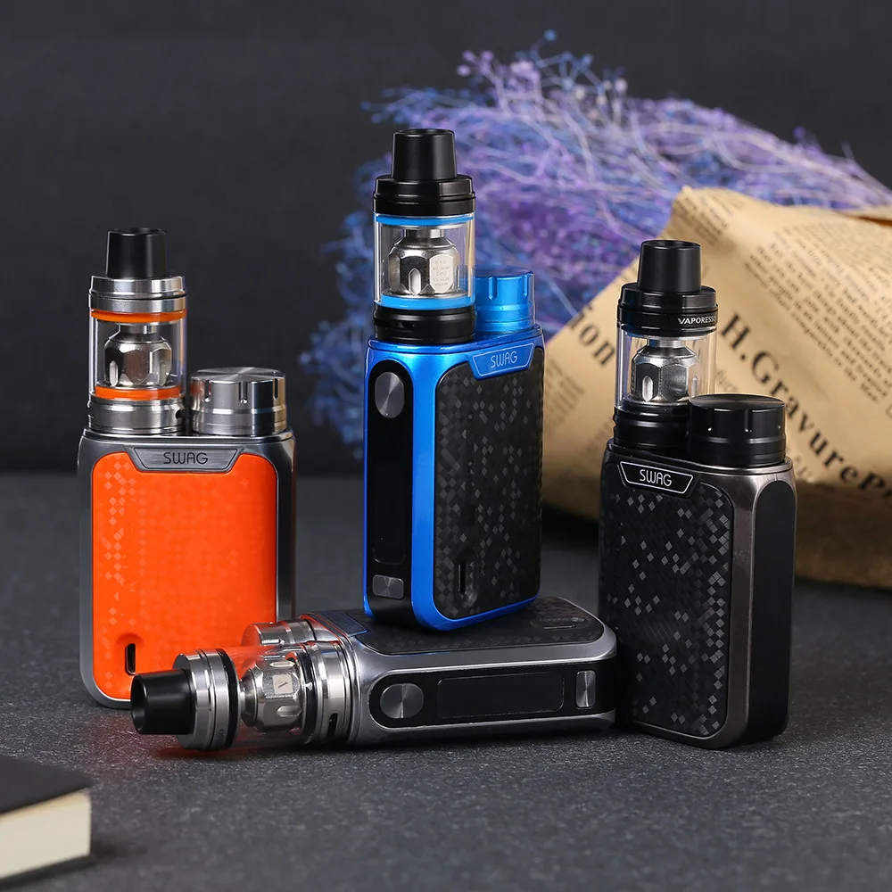 Vaporesso Swag набор электронных сигарет No 18650 с 80 Вт TC коробка мод Vape 3,5 мл NRG бак GT испаритель