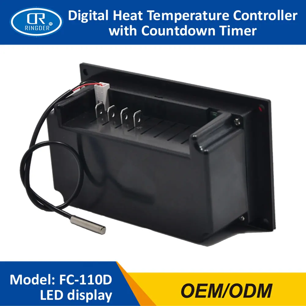 RINGDER FC-110D светодиодный Дальний инфракрасный сауна комната ног спа сауна цифровой регулятор температуры Таймер обратного отсчета регулирующий термостат