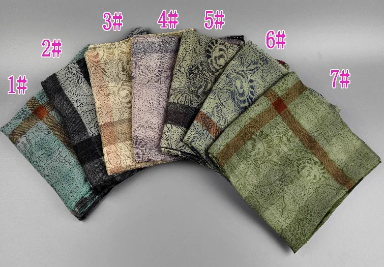 120 шт Новая мода арабский стиль полосатый шарф шаль пашмины/шарфы |