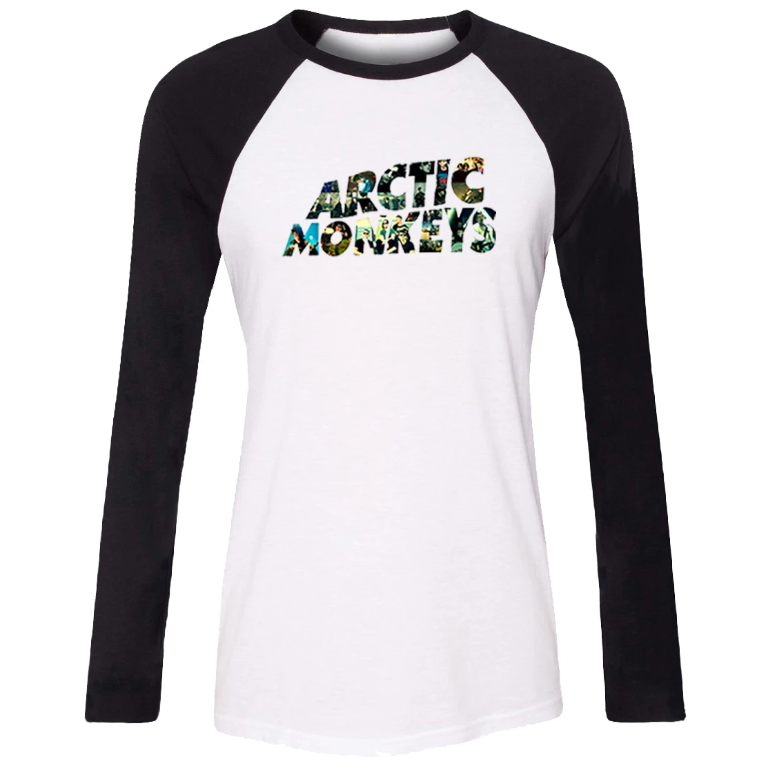 IDzn новинка хит женская футболка Casusl с принтом Arctic Monkeys Sound Wave Rock Band реглан длинным