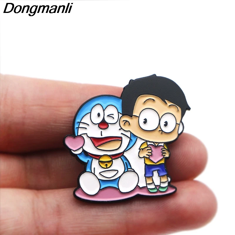 P3784 Dongmanli мультфильм аниме смешной Кот металлические эмалевые броши и булавки
